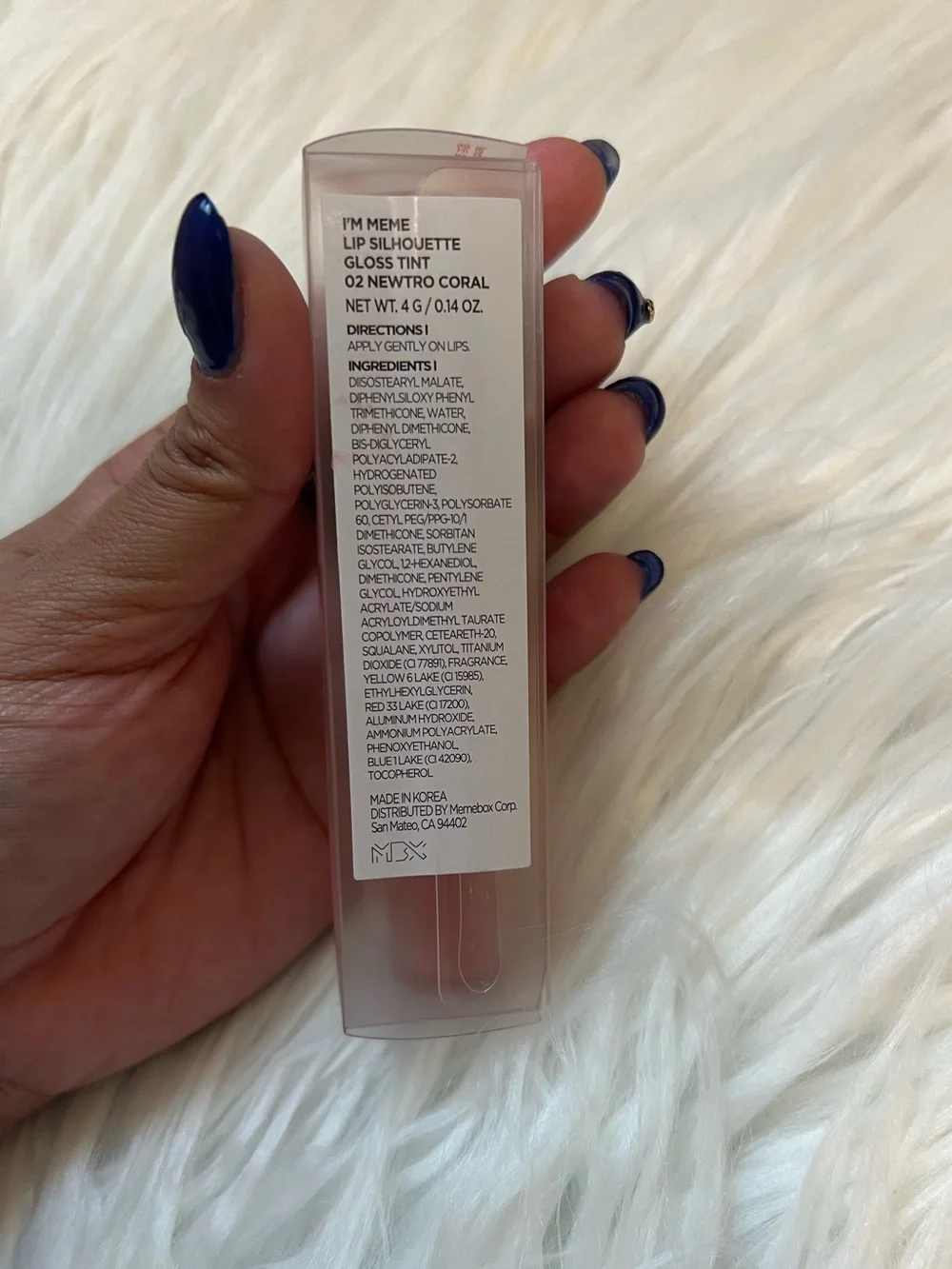 5/$35 NWT I'M MEME LIP SILHOUETTE GLOSS TINT 02 NEWTRO CORAL